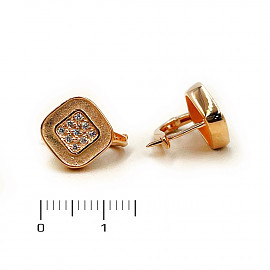 Серьги из золота с цирконом