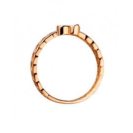 Каблучка з золота з цирконом «Серце»