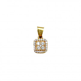 Кулон из желтого золота с цирконом 01-200109677