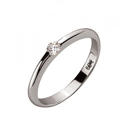 Золотое кольцо в белом цвете с желтым бриллиантом 01-200182677