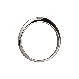 Золотое кольцо в белом цвете с желтым бриллиантом