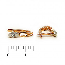 Серьги из золота с цирконом