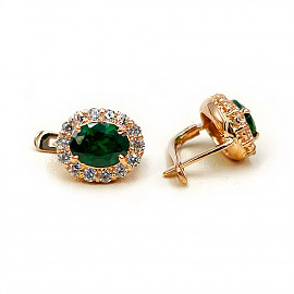 Серьги из золота в красном цвете с цирконом 01-200633677