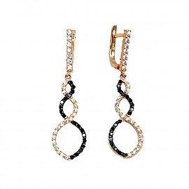 Сережки з золота з цирконом 01-200771477