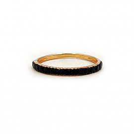 Золотое кольцо в красном цвете с цирконом 01-200905077