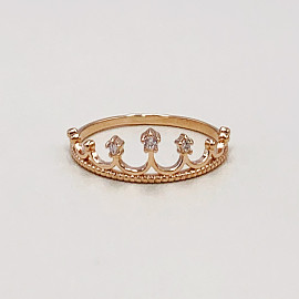 Золотое кольцо в красном цвете с цирконом 01-200040878