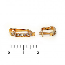 Серьги из золота с цирконом