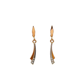 Сережки з золота з цирконом 01-200320278