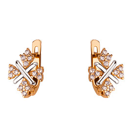 Сережки з золота з цирконом 01-200323778