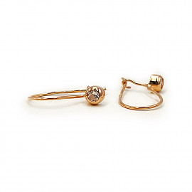 Серьги из золота в красном цвете с цирконом 01-200624878