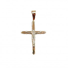 Золотой крестик с цирконом
