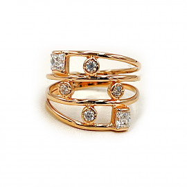 Каблучка з золота з цирконом 01-200782278