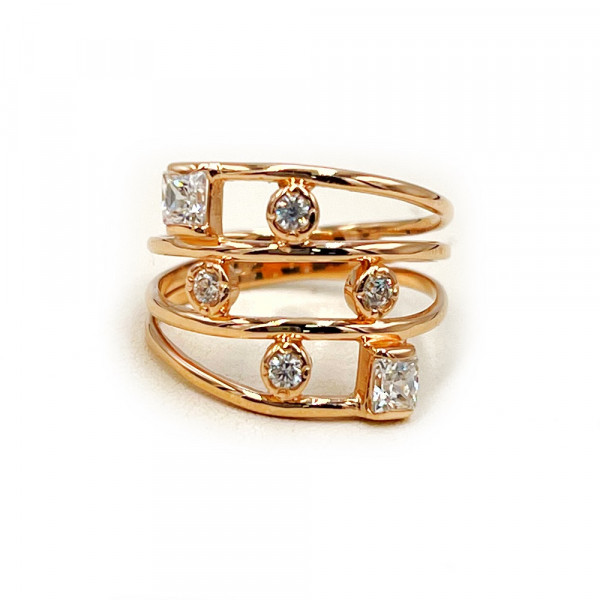 Каблучка з золота з цирконом