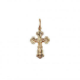 Хрестик з золота у червоному кольорі 01-200916078