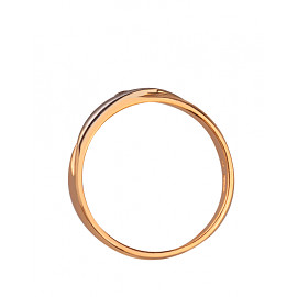 Обручальное кольцо из золота с белым бриллиантом