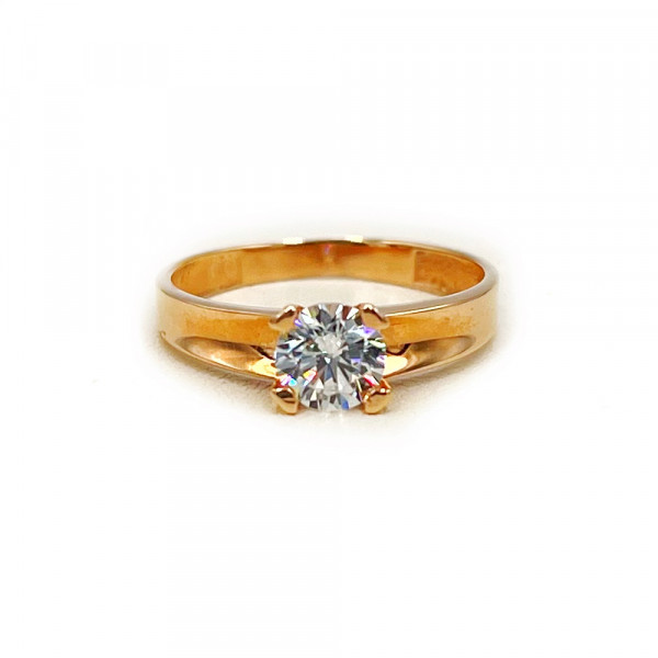 Кольцо из золота с цирконом