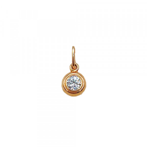 Кулон из золота с цирконом