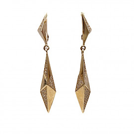 Сережки з золота червоного кольору з цирконом 01-200289579