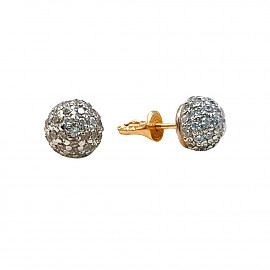 Серьги из золота с цирконом 01-200332479