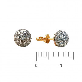 Серьги из золота с цирконом