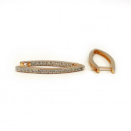 Серьги из золота с цирконом 01-200576079