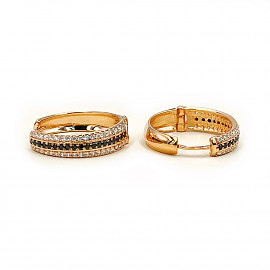 Серьги из золота с цирконом 01-200593579