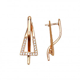Серьги из золота в красном цвете с цирконом 01-200634979