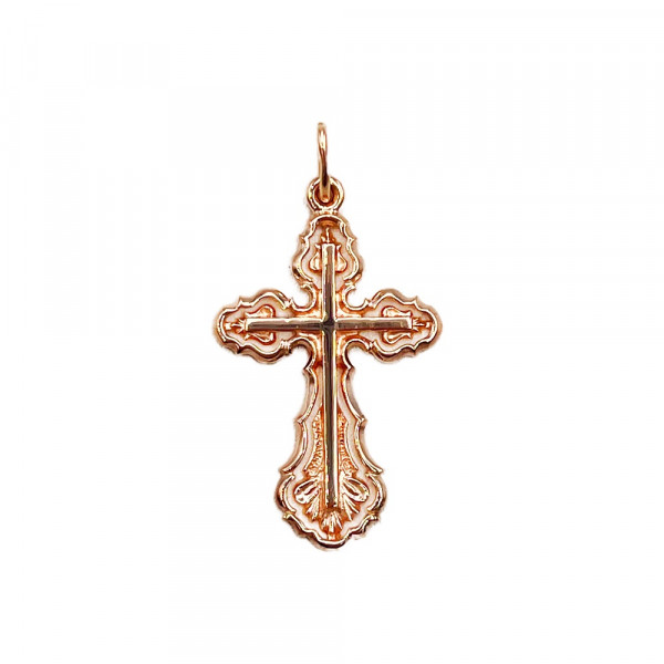 Крестик из красного золота