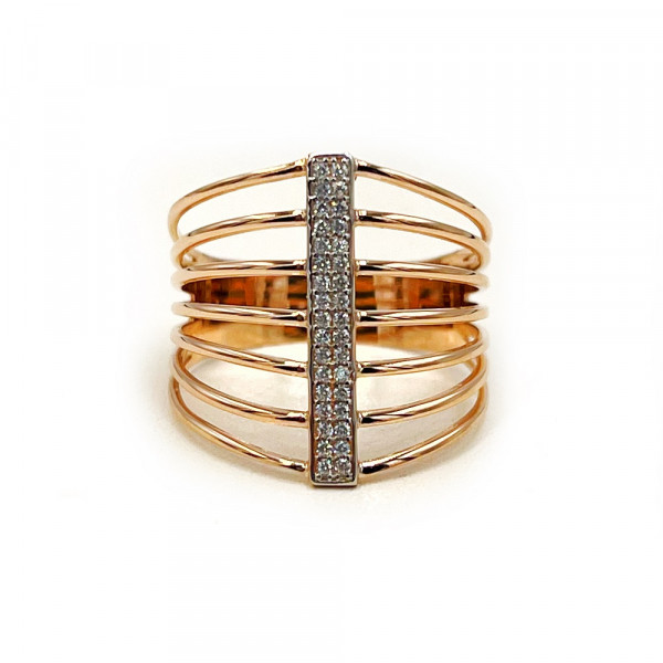 Каблучка з золота з цирконом