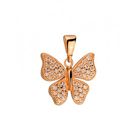 Кулон з золота з цирконом «Метелик» 01-200137480
