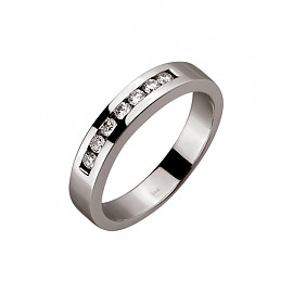 Обручка з золота з білими діамантами 01-200175280