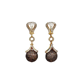 Серьги из золота с цирконом 01-200376180