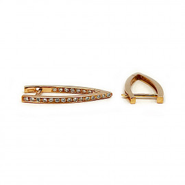Серьги из красного золота с цирконом 01-200605480