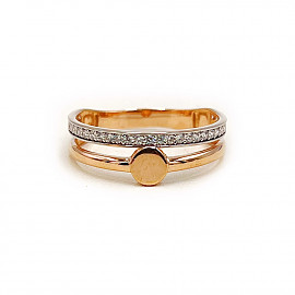 Кольцо из золота с цирконом 01-200827680