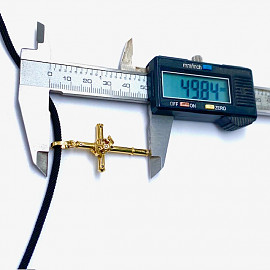 Золотий ланцюг жовтого кольору з шнурком