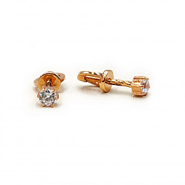 Серьги из золота с цирконом 01-200943880