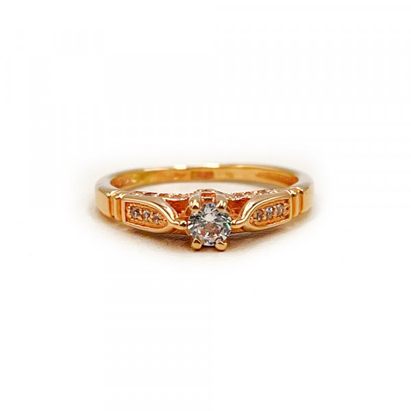 Золота каблучка з цирконом