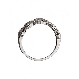 Золота каблучка білого кольору з цирконом