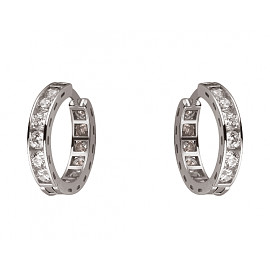 Серьги из золота красного с белым цвета с цирконом 01-200220881