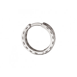 Серьги из золота красного с белым цвета с цирконом