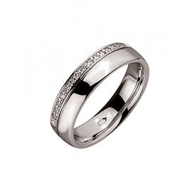 Кольцо из золота в белом цвете с белыми бриллиантами 01-200237281
