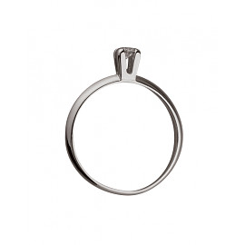 Кольцо из золота белого цвета с белым бриллиантом