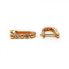 Серьги из золота с цирконом 01-200332381