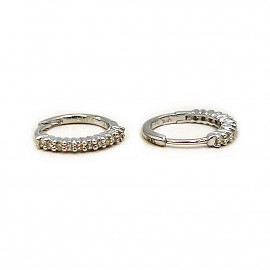 Серьги из золота в белом цвете с желтыми бриллиантами 01-200744081