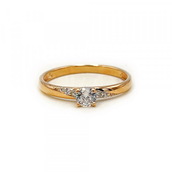 Каблучка з золота з цирконом