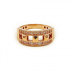 Каблучка з золота з цирконом 01-200878381