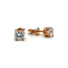 Серьги из золота с цирконом 01-200994581