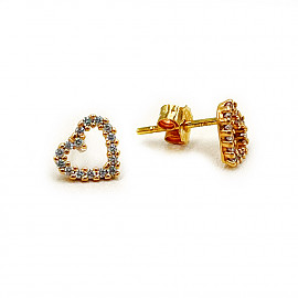Серьги из золота с цирконом 01-200033782