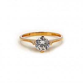 Золота каблучка з цирконом 01-200159282