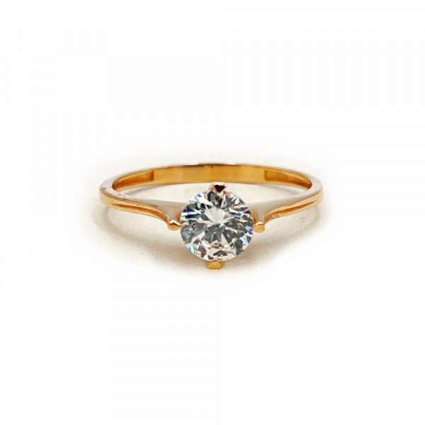 Золота каблучка з цирконом